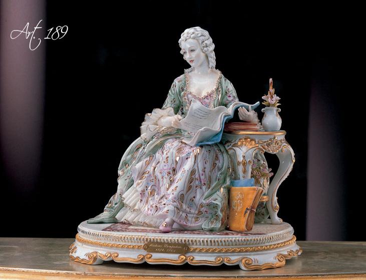 Фарфоровая статуэтка Madame Pompadour. TICHE, Италия.