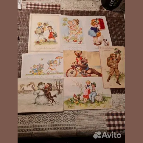 Items of collecting child postcards