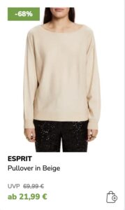 ESPRIT закрытая распродажа доставка из Европы