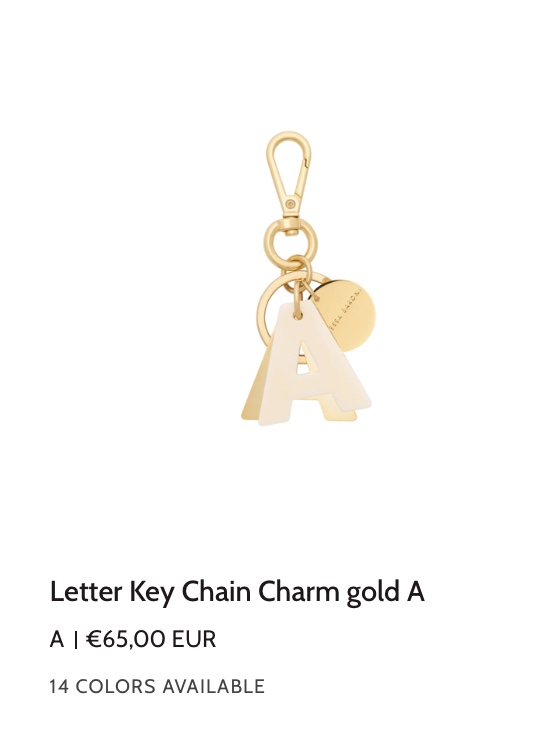 подвеска-буква из коллекции Letter Collection с позолотой