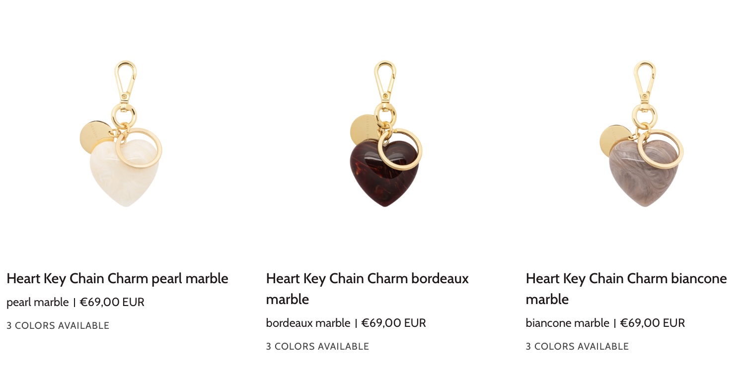 Heart Key Chain Charm — изящные брелоки