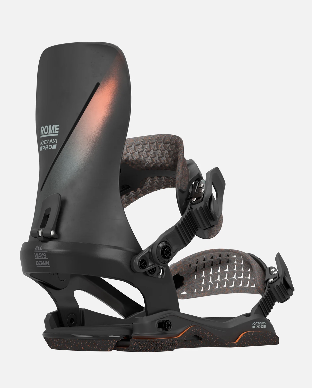 Rome Snowboards Katana AW Pro (25/26) Men’s Snowboard Bindings — высококлассные универсальные крепления с жёстким флексом 9/10 