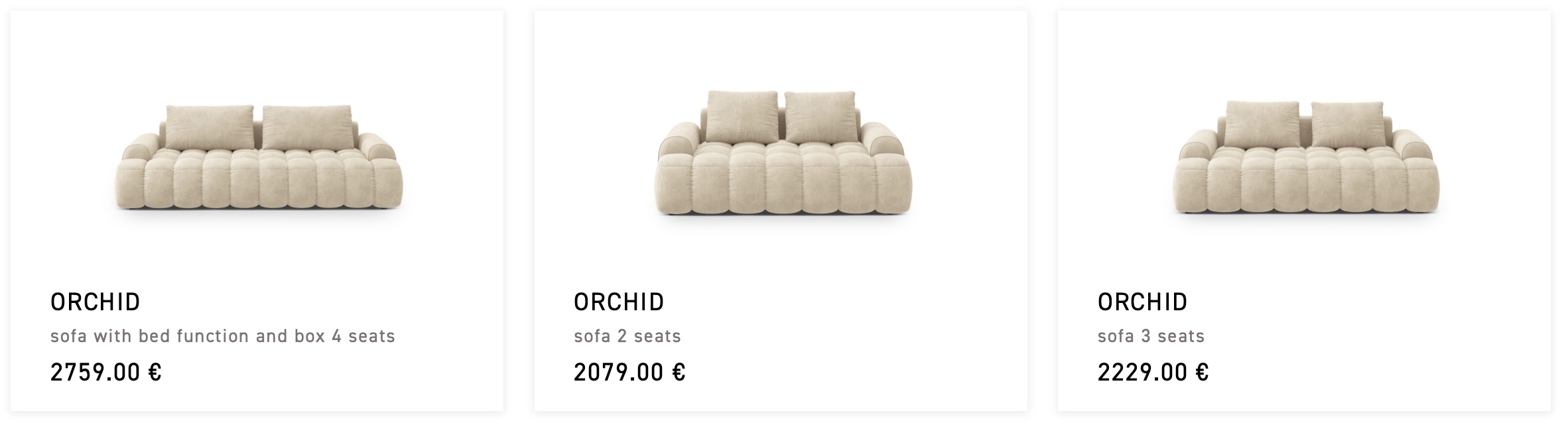 Купить дизайнерскую мебель в Европе Mazzini Sofas коллекция Orchid