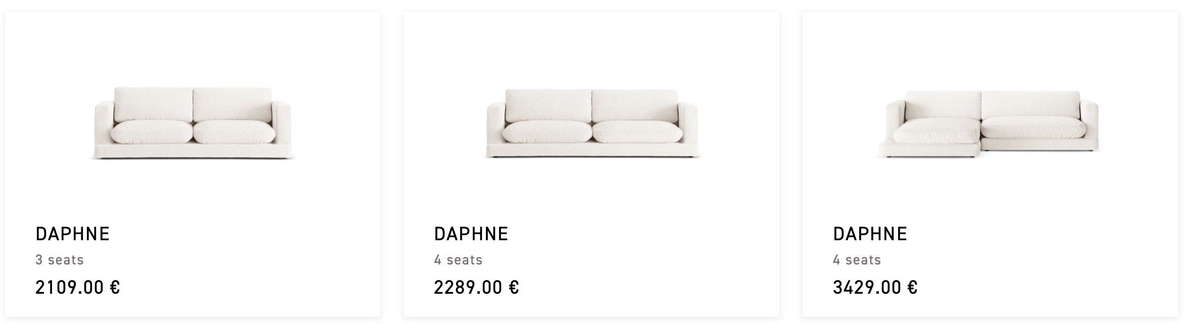 Купить дизайнерскую мебель в Европе Mazzini Sofas коллекция Daphne