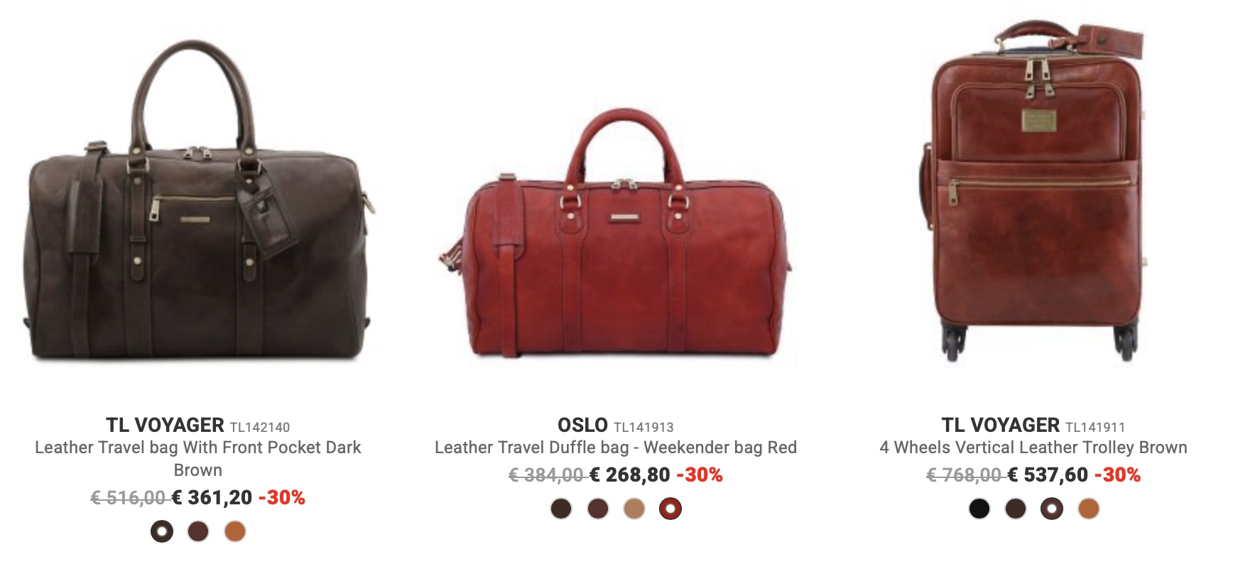 Tuscany Leather дорожные сумки