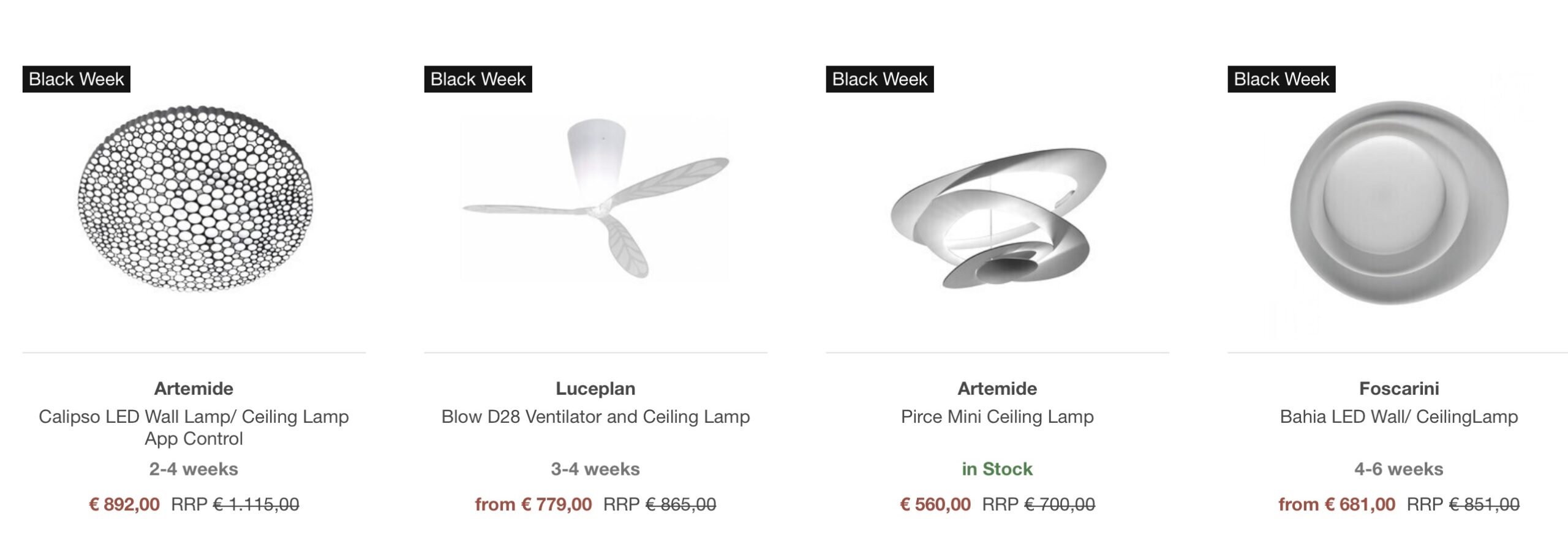 Потолочные светильники Ambiente Direct