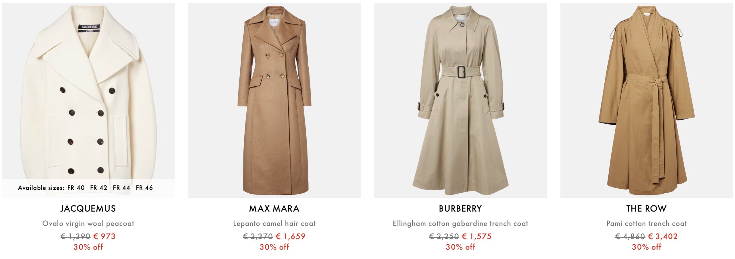 обзор женской распродажи Mytheresa: верхняя одежда