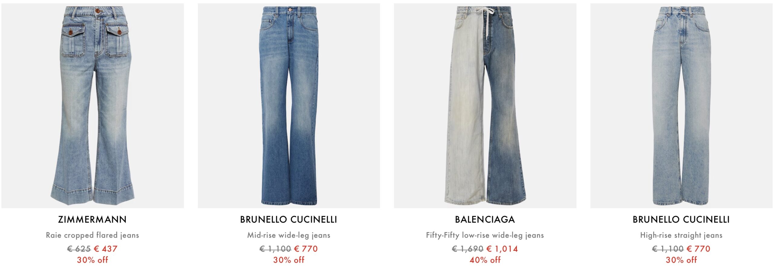обзор женской распродажи Mytheresa: джинсы