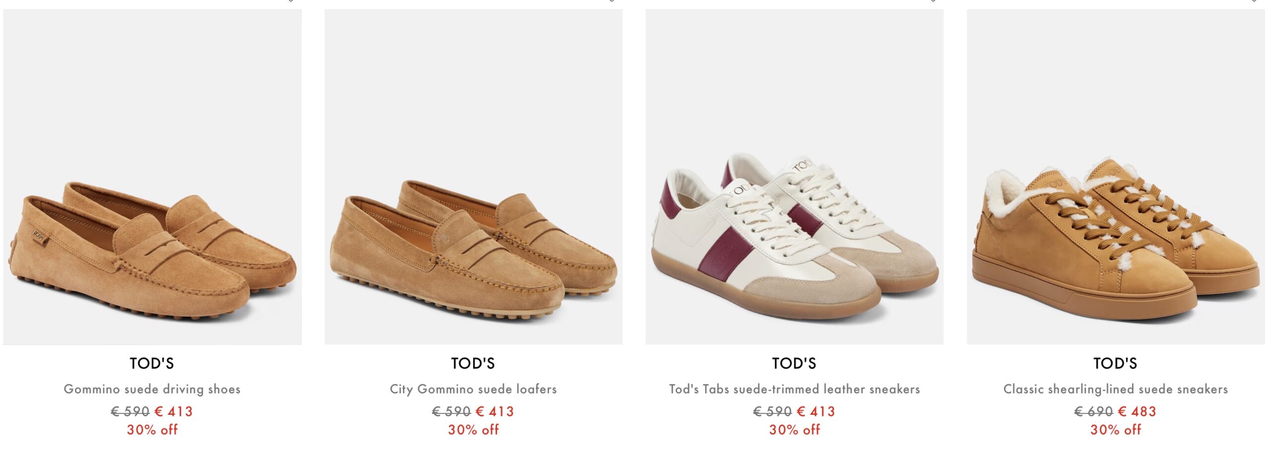 обзор женской распродажи Mytheresa: TOD'S