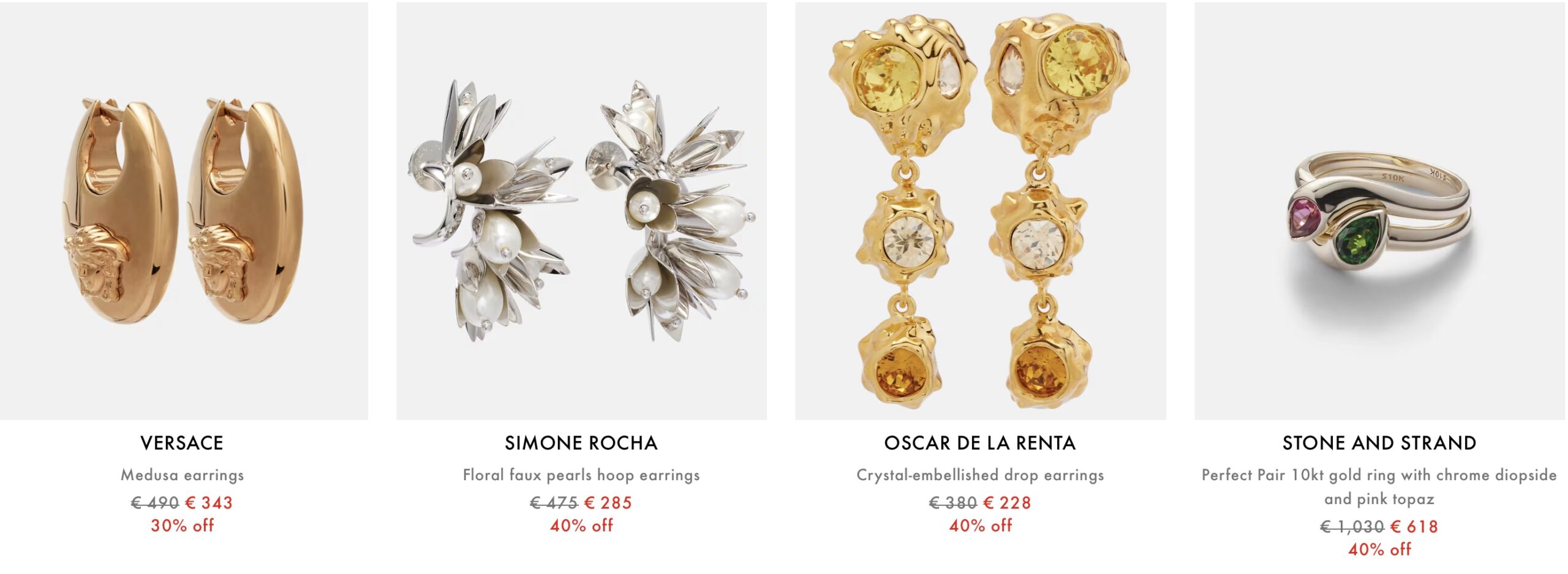 обзор женской распродажи Mytheresa: украшения