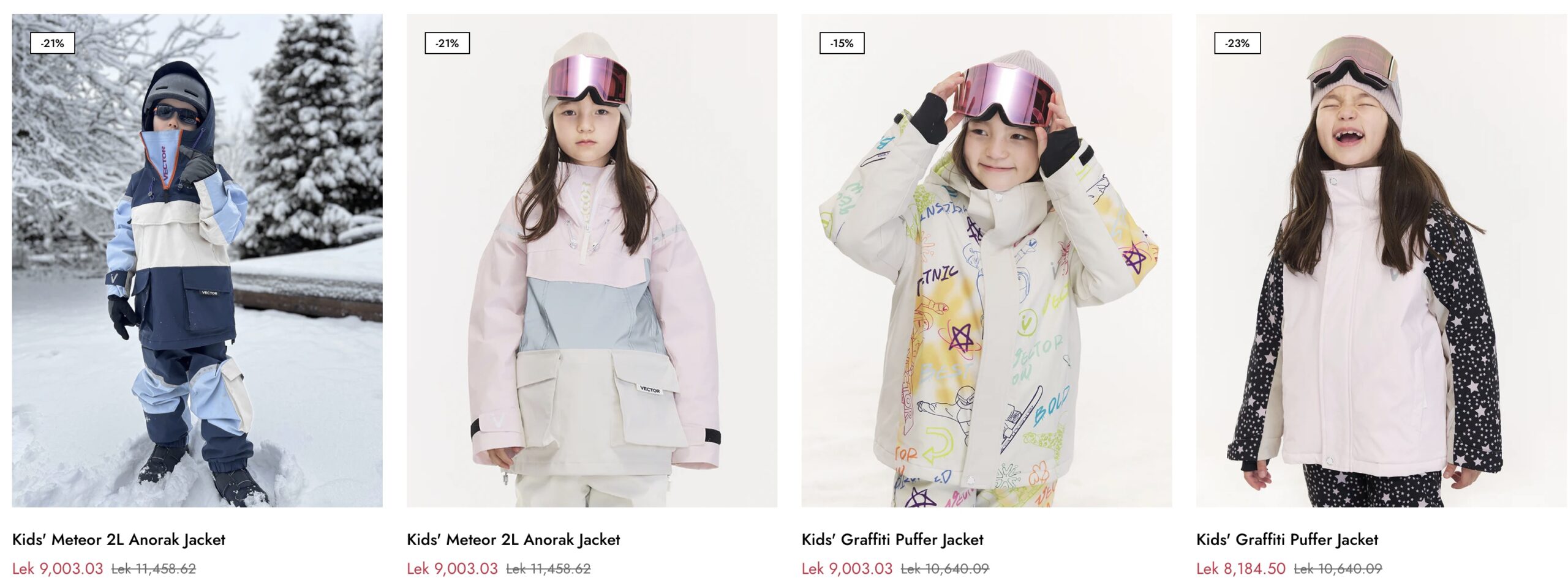 детские зимние куртки Vector купить в Италии c Aukciony