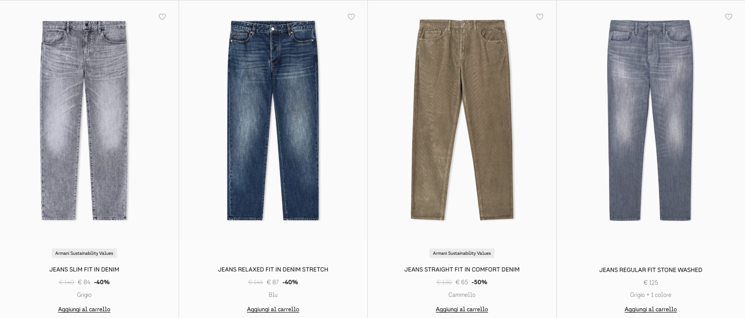 джинсы Armani мужские купить в Италии распродажа 2026