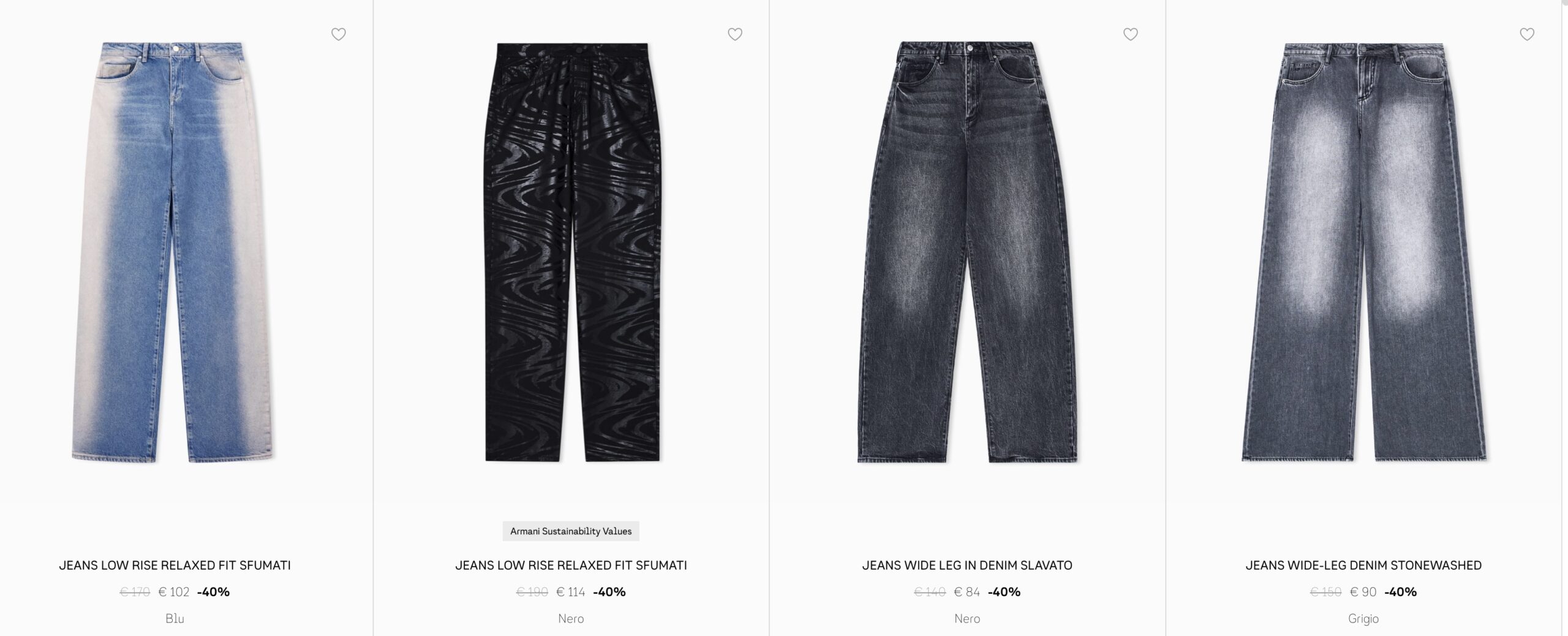 джинсы Armani женские купить в Италии распродажа 2026