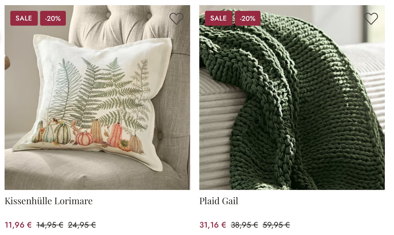 Текстиль и пледы Loberon купить на зимней распродаже 2026