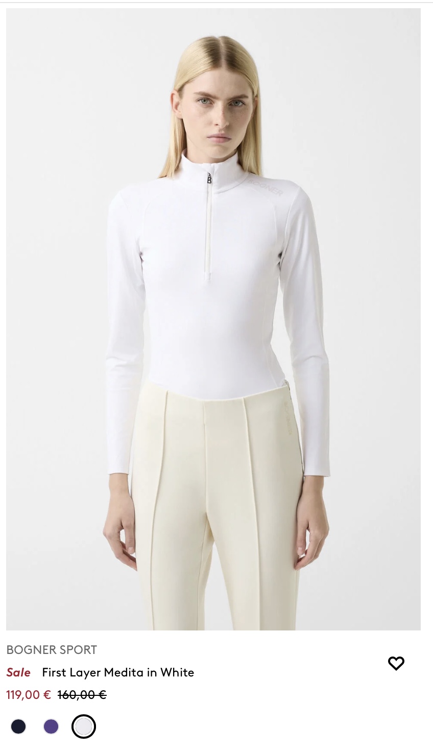 Bogner распродажа зимней экипировки 2026 нижний слой