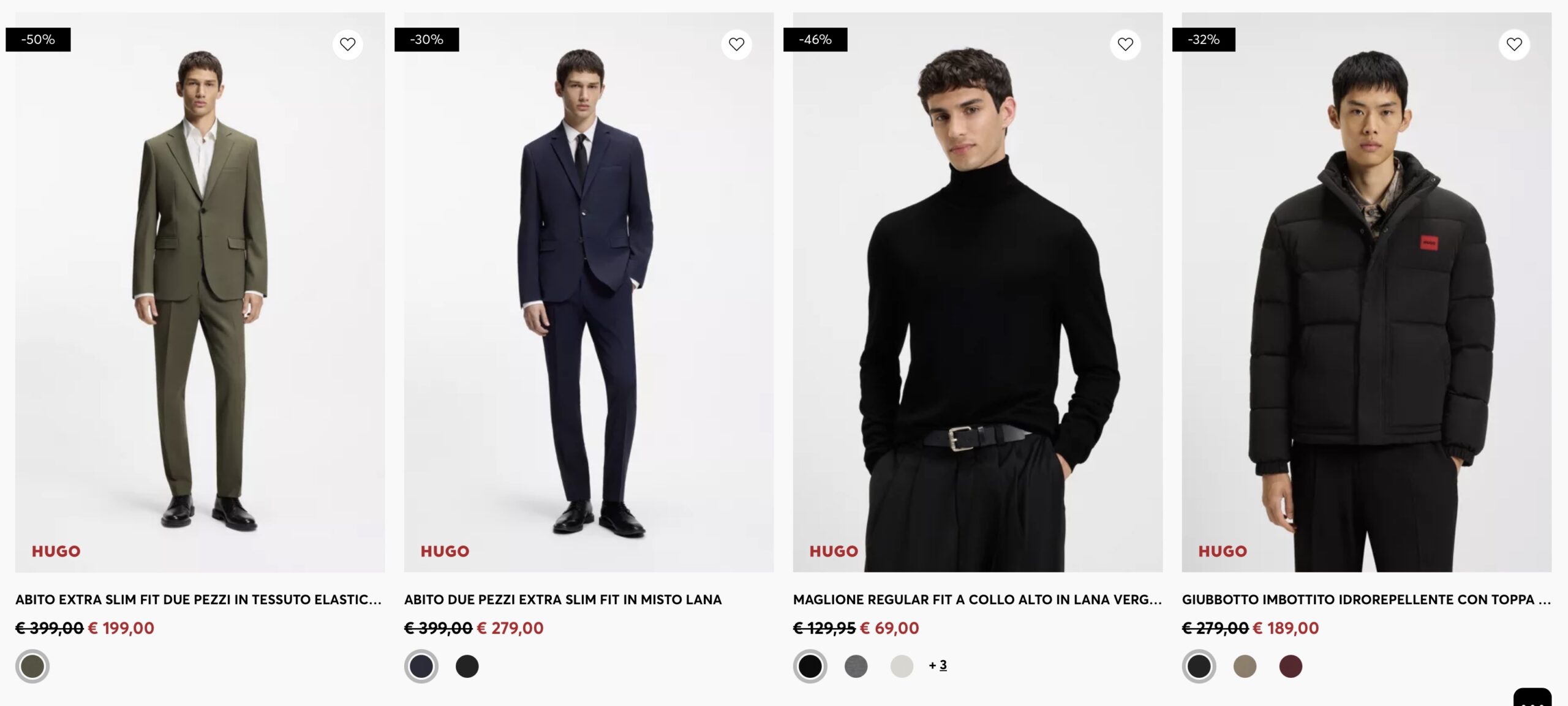 Мужская одежда Hugo купить в Италии на зимней распродаже