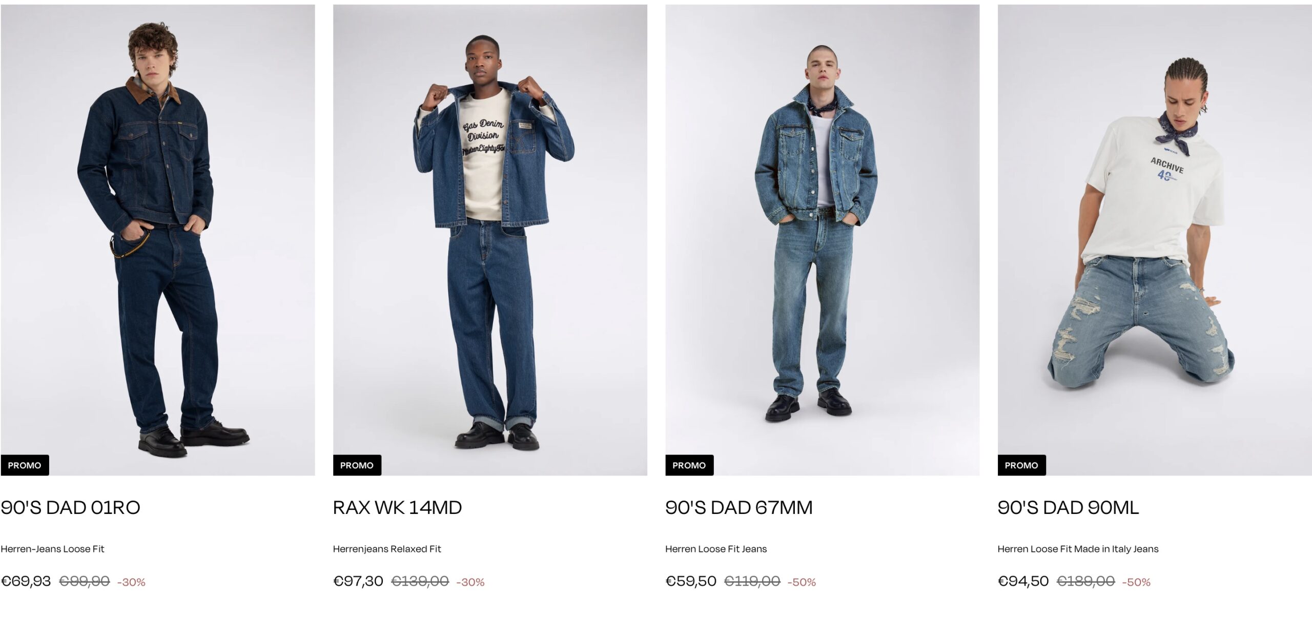 Gas Jeans купить мужские джинсы на зимней распродаже в Италии