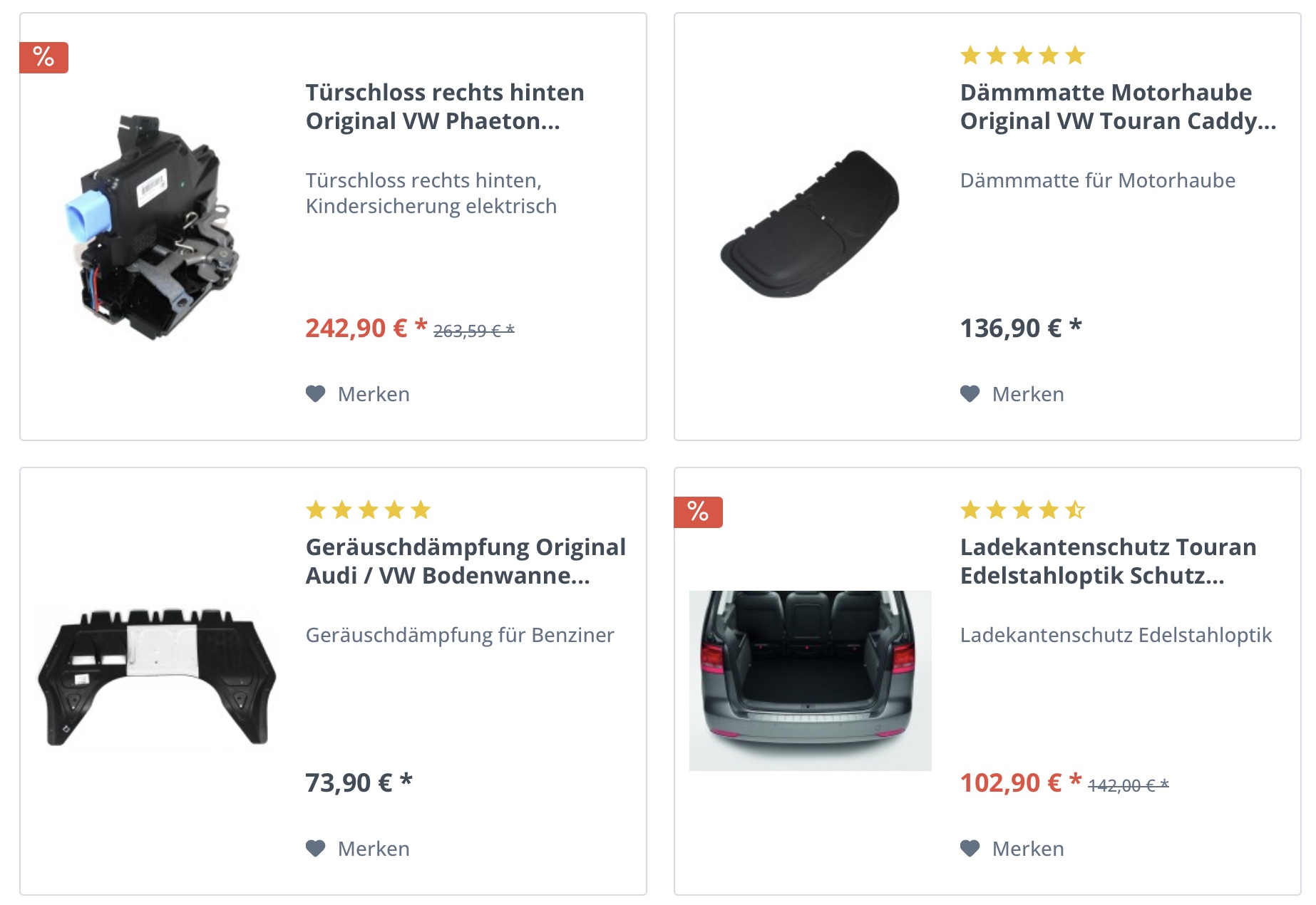 доставка оригинальных кузовных деталей Volkswagen