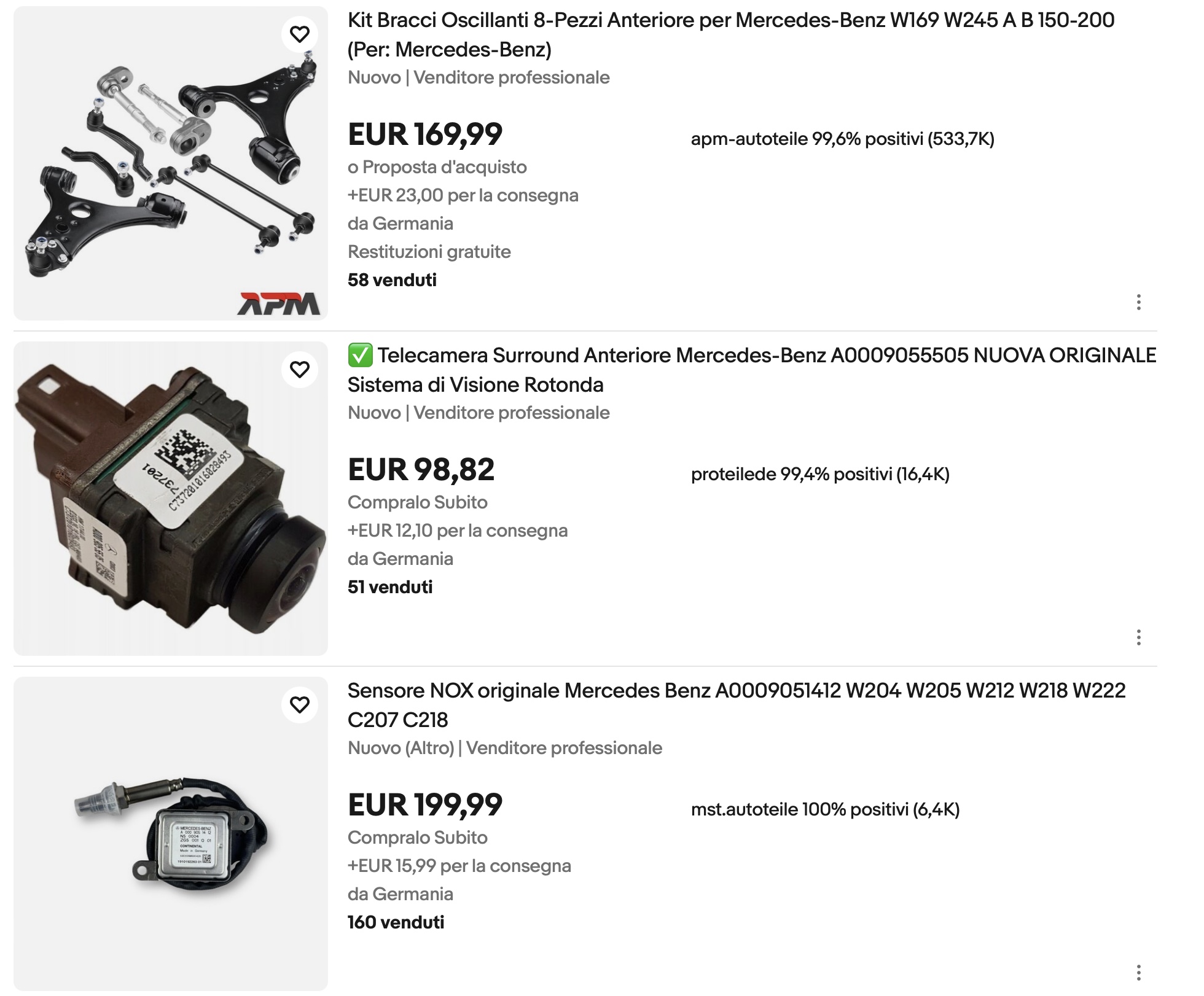 автозапчасти Mercedes-Benz купить на eBay