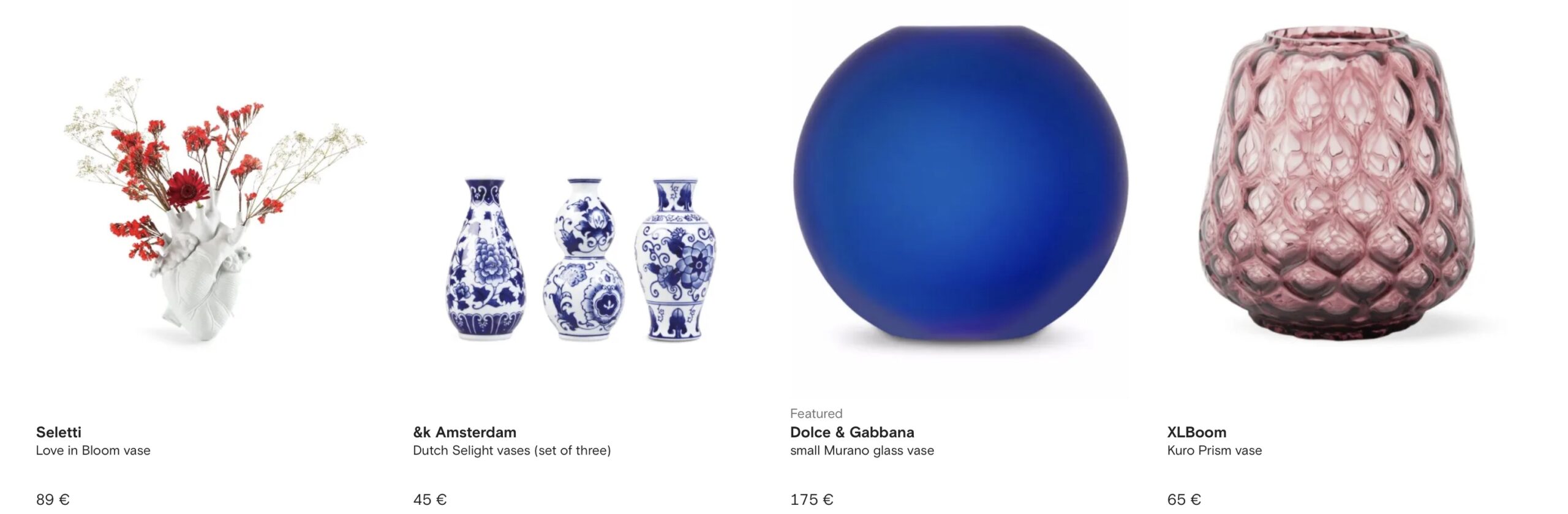 Вазы купить на Farfetch из Италии через Aukciony