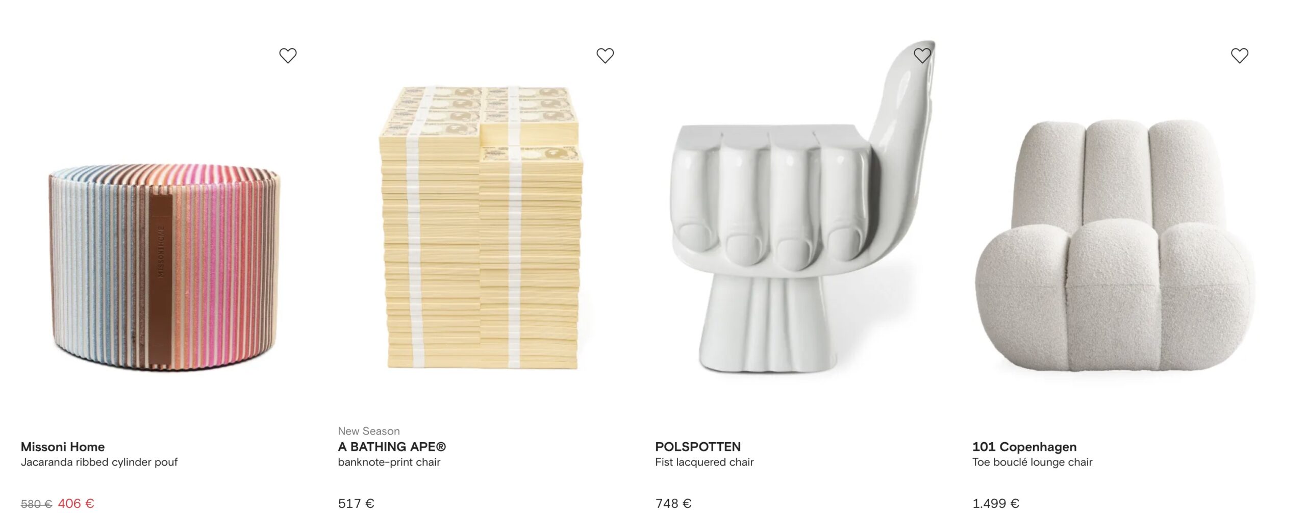 Кресла и пуфы купить на Farfetch из Италии через Aukciony