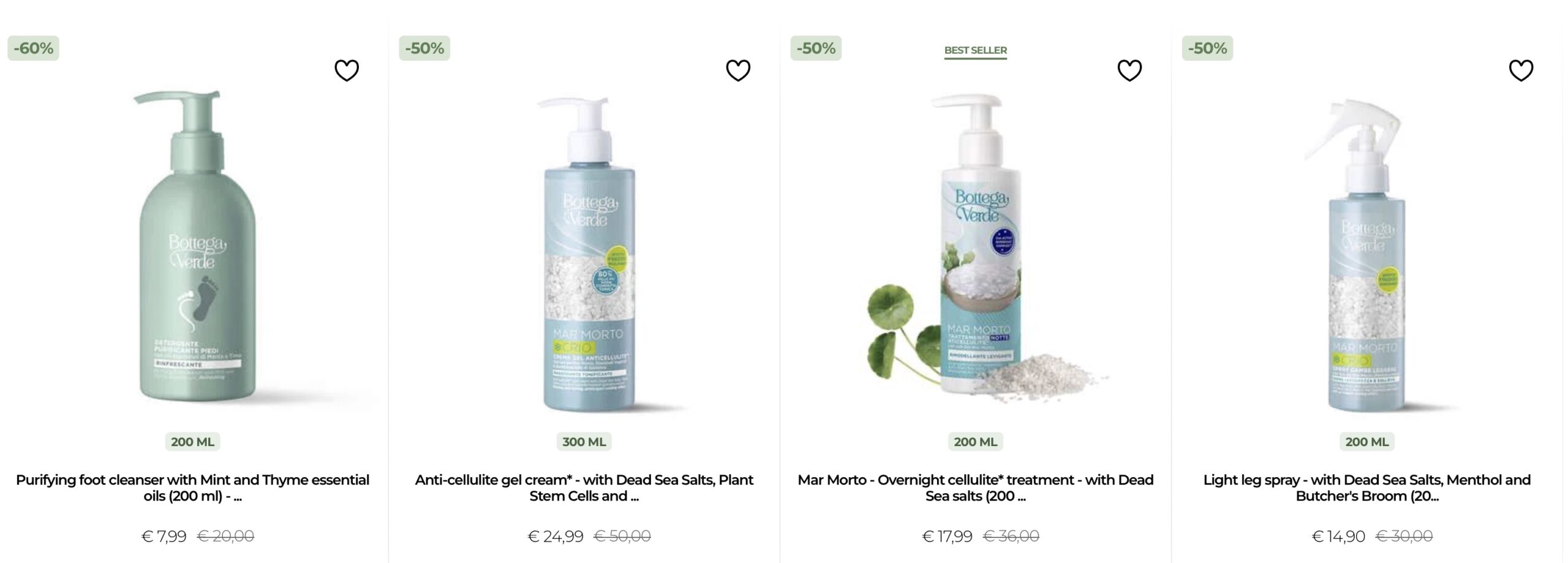 Косметика из Европы: средства для тела Bottega Verde с доставкой Aukciony