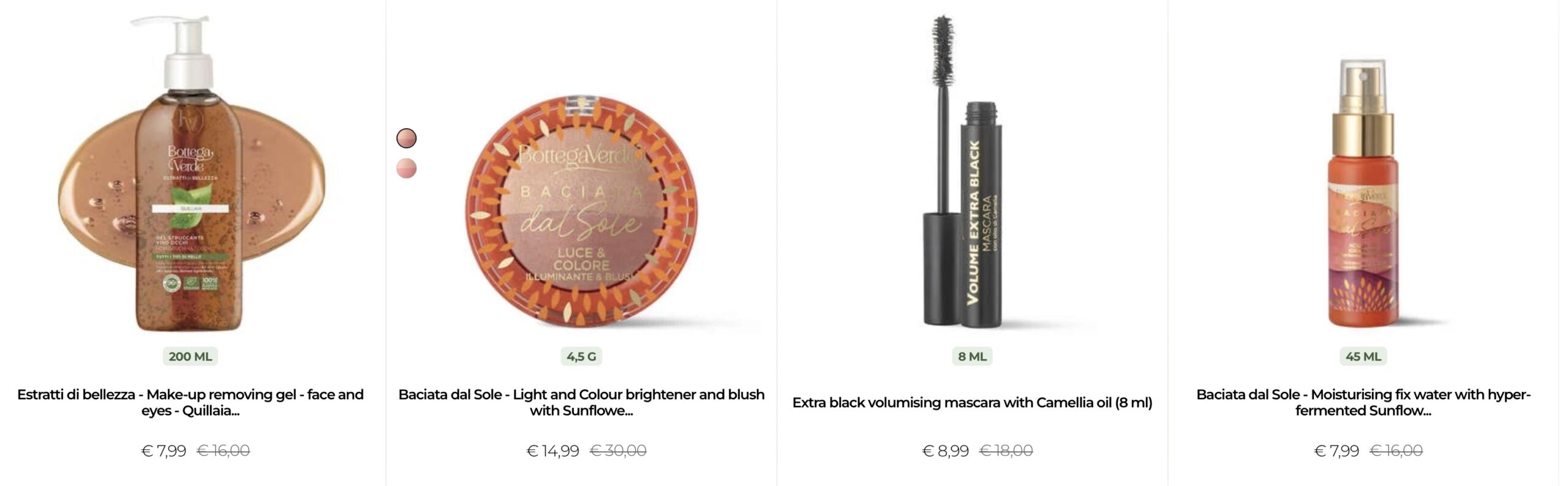 Декоративная косметика из Европы Bottega Verde с доставкой Aukciony