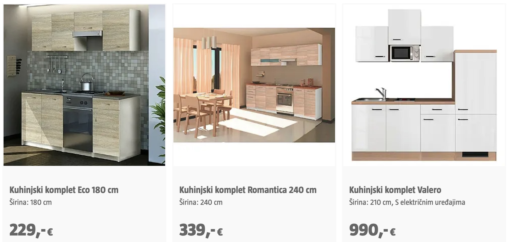 Товары для дома и сада Bauhaus с доставкой через Aukciony: кухонные гарнитуры