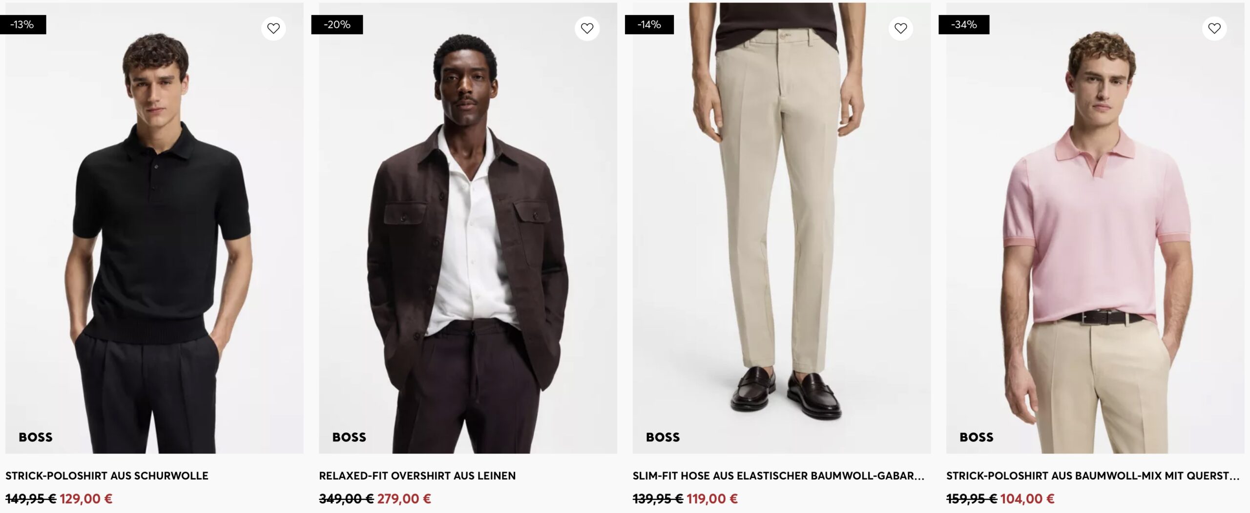 Летняя распродажа мужской одежды и обуви 2026: Hugo Boss casual