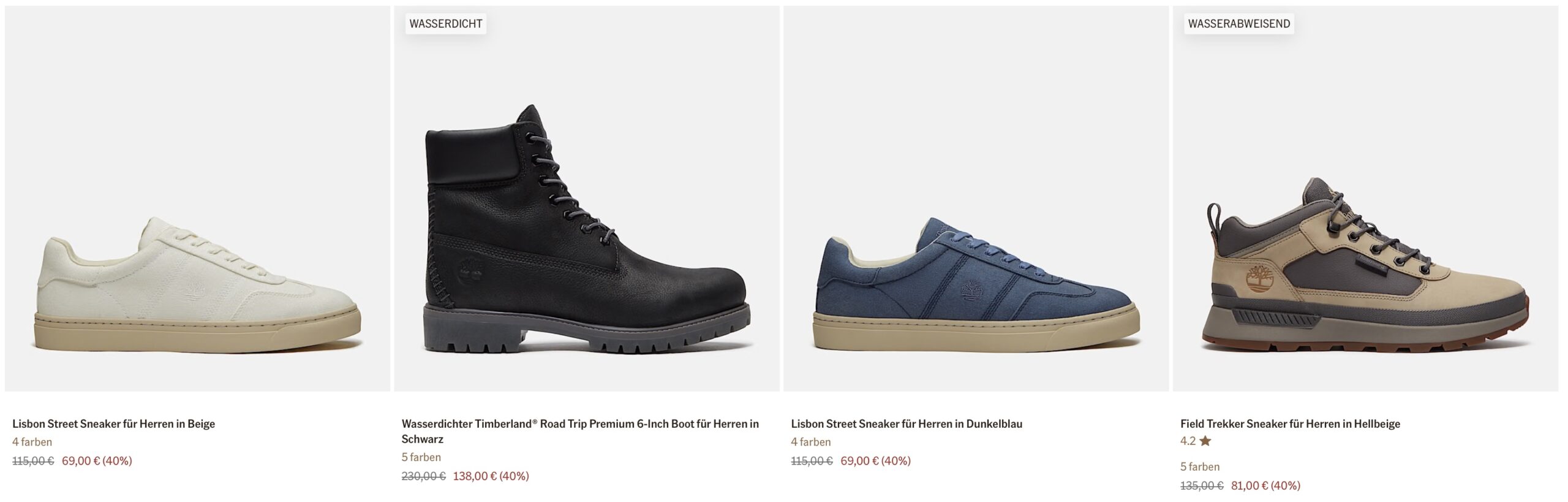 Летняя распродажа мужской одежды и обуви 2026 в Европе: Timberland