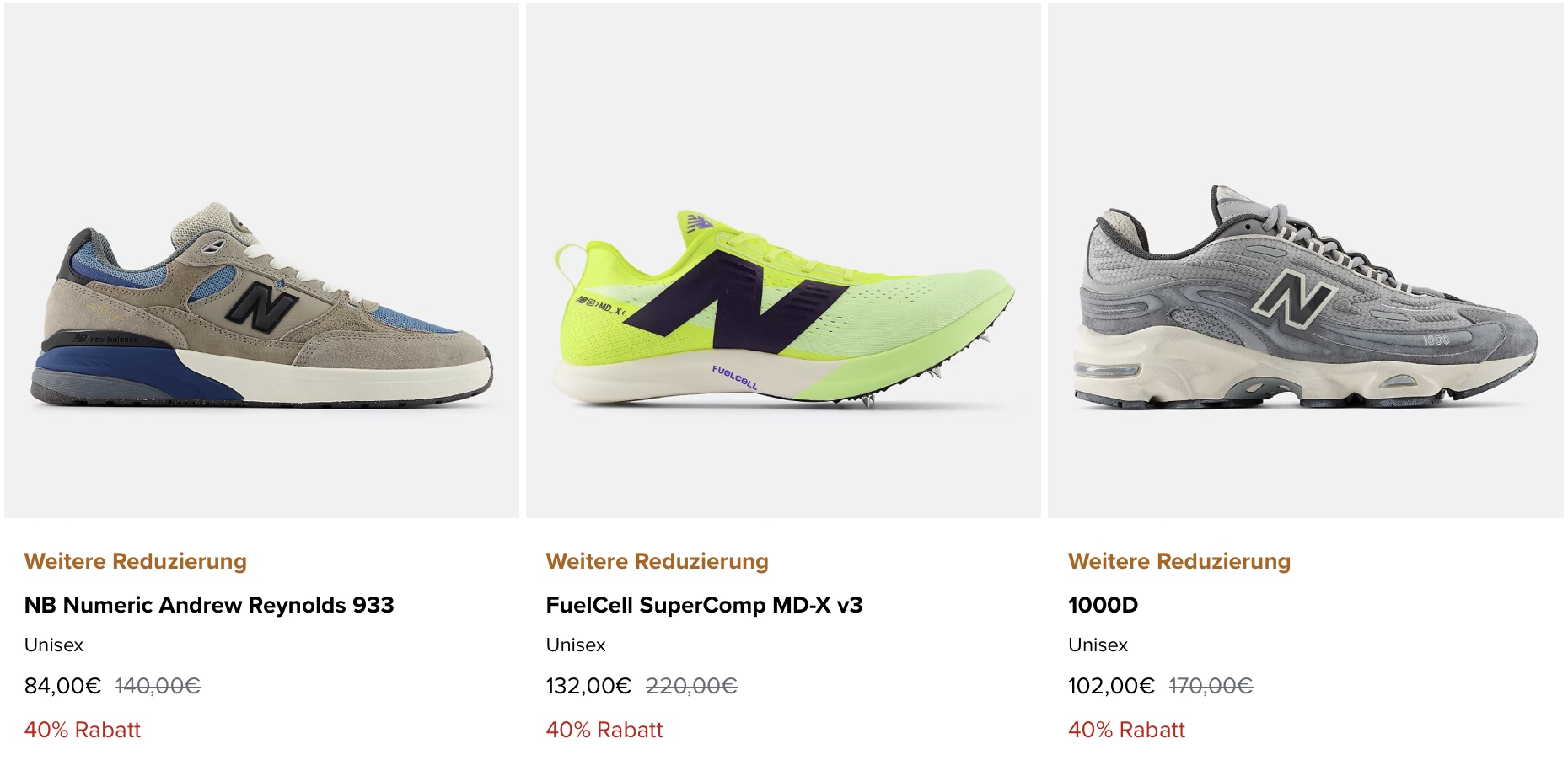 Летняя распродажа мужской одежды и обуви 2026 в Европе: New Balance