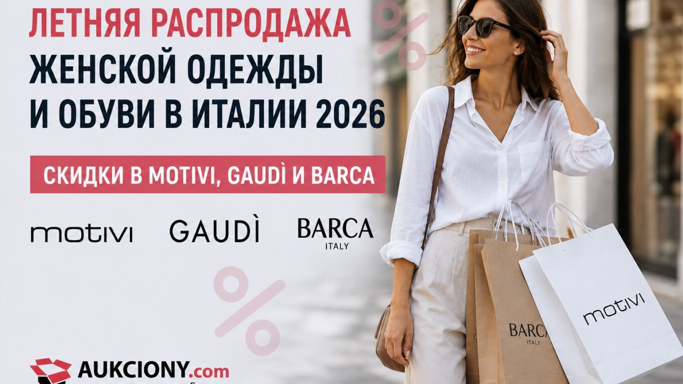 Летняя распродажа женской одежды и обуви в Италии 2026: Motivi, Gaudì и Barca