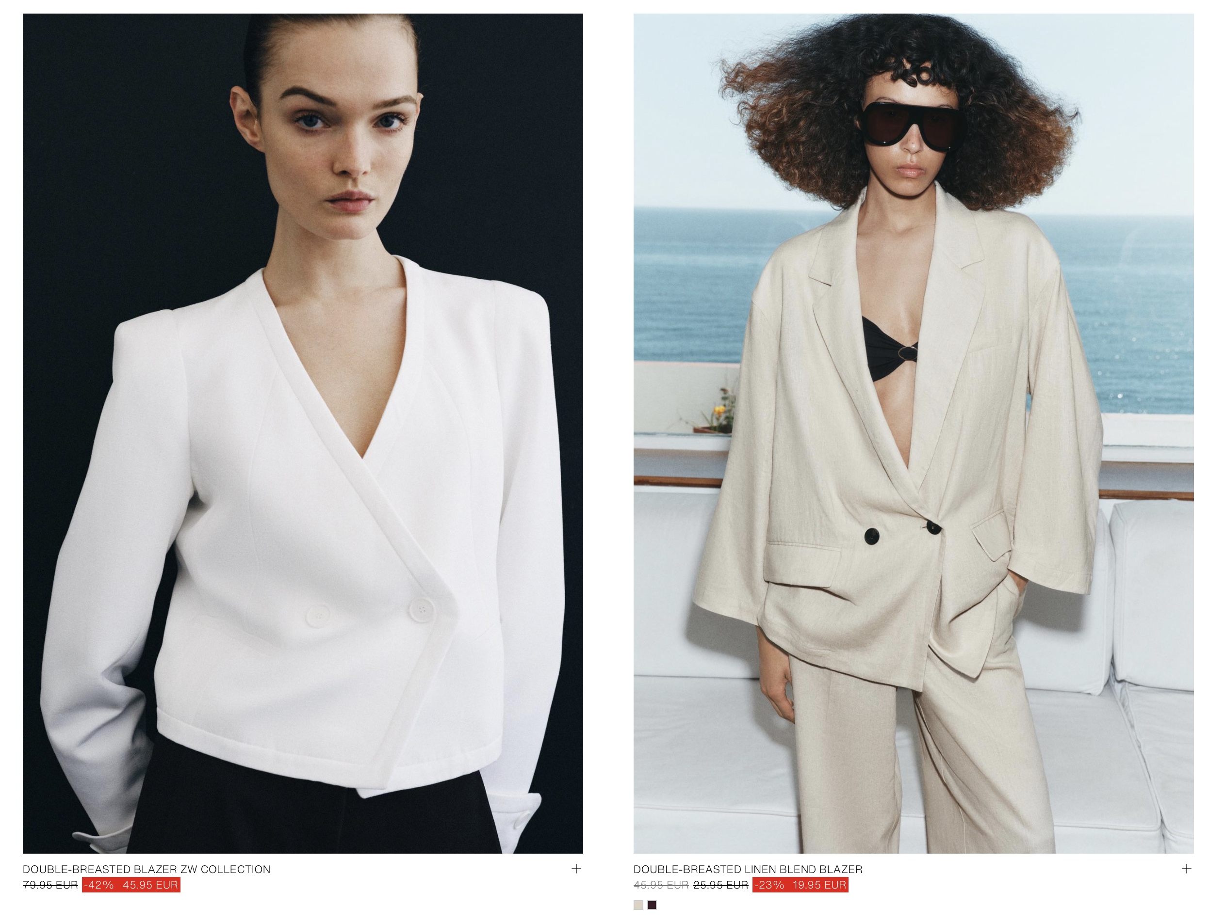 Снижение цен в Zara Italia: пиджаки и блейзеры заказать через Aukciony
