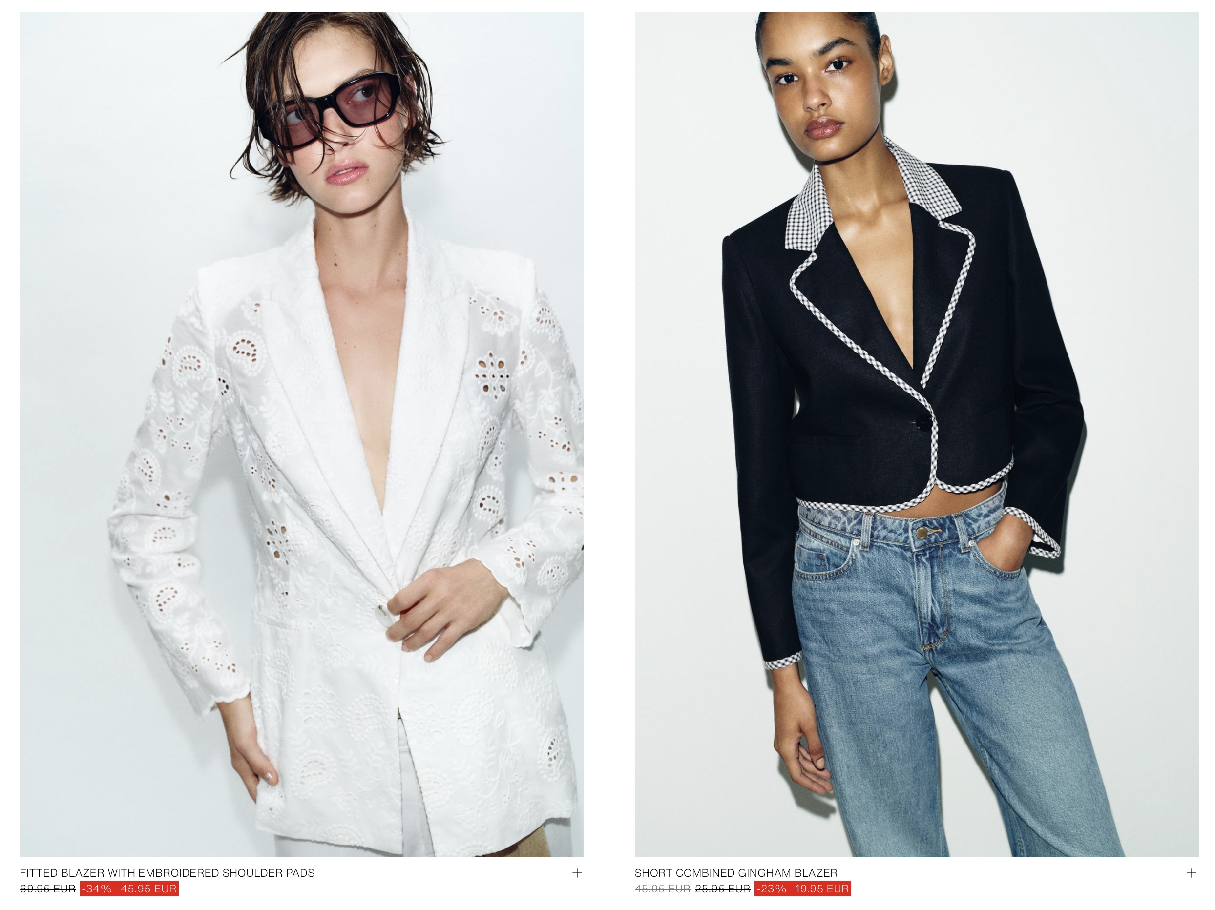 Снижение цен в Zara Italia: пиджаки и блейзеры c доставкой через Aukciony
