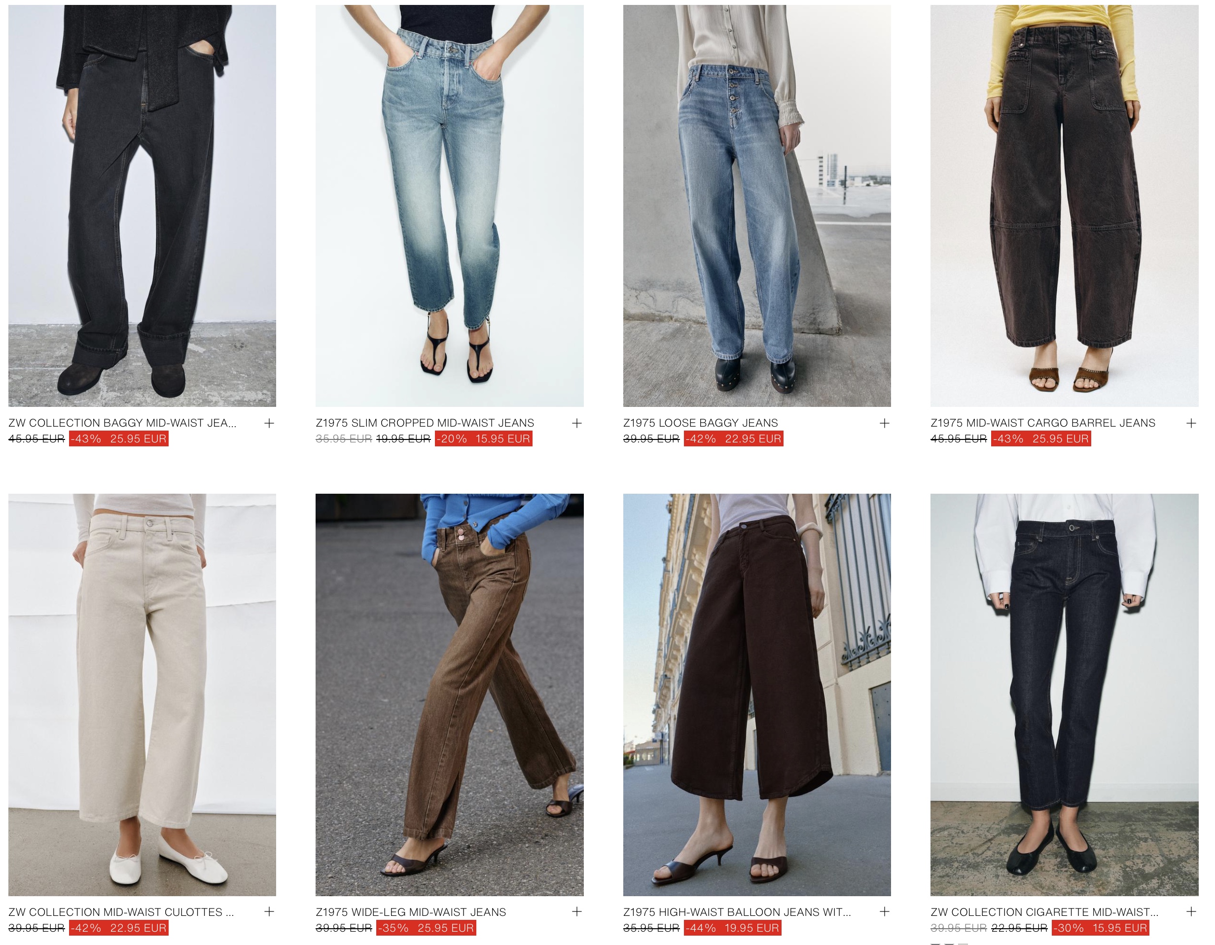 Снижение цен в Zara Italia: брюки заказать через Aukciony